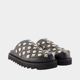 Aj1217 - Black Leather Sandals