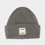 Bonnet W - Samsoe Samsoe - Wool - Grey
