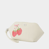 Bou Make Up Purse - Ganni - Leather - White