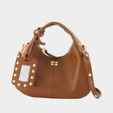 Mini Studs Handbag - Ganni - Synthetic - Brown