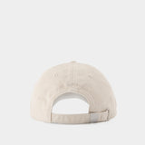 Cat Cap - Ganni - Cotton - White