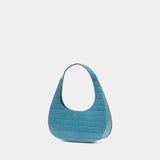 Croco Louo Swipe Handbag - Coperni - Leather - Blue