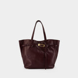 Elly Small Shopper Bag - ANINE BING - Leather - Burgundy