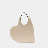 Heart Tote Shoulder Bag - Coperni - Leather - Beige