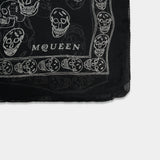 Ca Skull Scarf - Alexander McQueen - Silk - Black