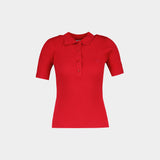 Ss Polo Sweater - Courreges - Cotton - Red