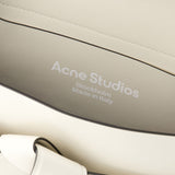 AcneStudios白色/黑色皮质MusubiElongated手提包腋下包