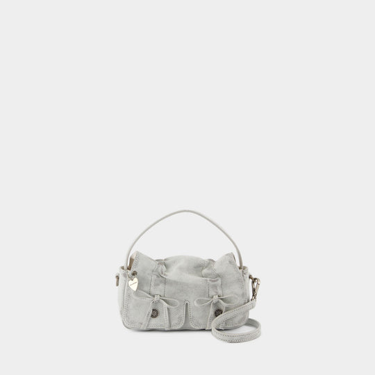 Acne Studios多口袋超小号Vintage白色皮质斜挎包