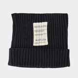 Beanie - Acne Studios - Cotton - Dark Grey
