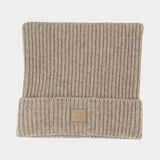 Beanie - Acne Studios - Cotton - Beige