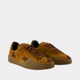 Bars Bear Print Sneakers - Acne Studios - Leather - Brown