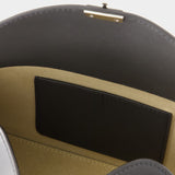 T-Lock棕色小牛皮T型锁手拿包