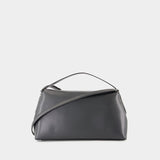 T-Lock Top Handle棕色小牛皮T型扣手提包单肩包