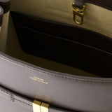 Belted Bucket 棕色小牛皮水桶包手提包