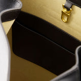 Belted Bucket 黑色小牛皮水桶包手提包