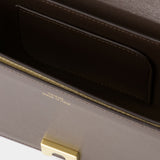 Mini T-Flap 棕色小牛皮手提包单肩包