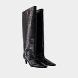 Wide Shaft Boots - TOTEME - Leather - Black