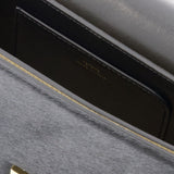 Mini T-Flap Pony Hair 黑色马毛小牛皮手提包单肩包