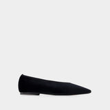 Minimalist ballerinas - TOTEME - Velvet - Black