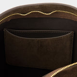 Scooped Sling棕色小牛皮单肩包斜挎包