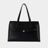 Lounge Shopper Bag - TOTEME - Leather - Black
