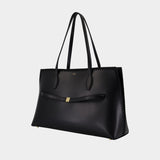 Lounge Shopper Bag - TOTEME - Leather - Black
