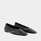 Minimalist Ballerinas - TOTEME - Leather - Black