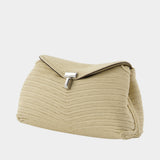 Mini T-Lock Clutch - TOTEME - Canvas - Ivory