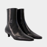 Slim Ankle Boots - TOTEME - Leather - Black