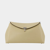 T-Lock Clutch Bag – TOTEME – Leather – Ivory