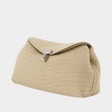 Mini T-Lock Rope Clutch - TOTEME - Canvas - Beige