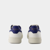 Dice Stripe 白色/蓝色皮制运动鞋