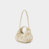 Hobo Mini Purse - Ganni - Cotton - White