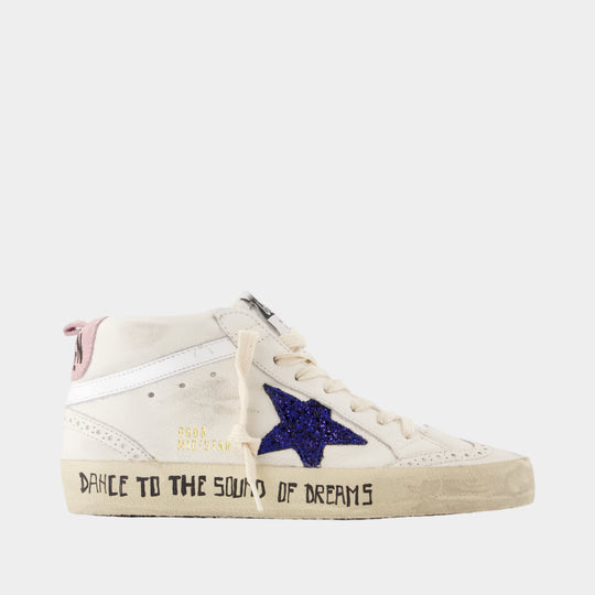 Mid Star Sneakers - Golden Goose Deluxe Brand - Leather - White