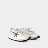 Running Marathon Sneakers - Golden Goose Deluxe Brand - Leather - Silver