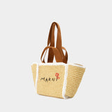 Sillo Small 米色编制合成材质单肩包