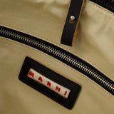 MARNI黑色棉质大号购物袋包托特包