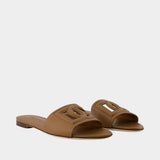Ciabatta Sandals - Dolce&Gabbana - Leather - Brown