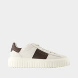 H Stripes Sneakers - Hogan - Leather - White