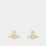 Grace Relief Earrings - Vivienne Westwood - Brass - Silvered