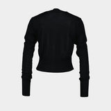 Bea Cropped Cardi T-Shirt - Vivienne Westwood - Wool - Black