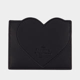 Heart Card Holder - Vivienne Westwood - Synthetic - Black