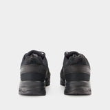 马吉拉 MM6 Maison Margiela X Salomon合作款 黑色光面小牛皮运动鞋 男士