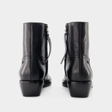 范思哲 Versace Luciano Ankle Boots 皮质踝靴