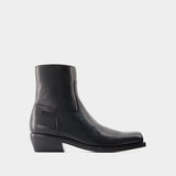 范思哲 Versace Luciano Ankle Boots 皮质踝靴