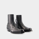 范思哲 Versace Luciano Ankle Boots 皮质踝靴