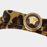 Plain Pony Ribbon Tassel棕色马毛美杜莎徽标蝴蝶结发箍