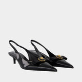 T.45 Pumps - Versace - Leather - Black