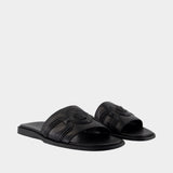Sandals - Versace - Leather - Black