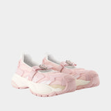 Mary Jane Sneakers - Versace - Synthetic - Pink